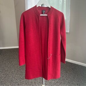 Eileen Fisher Rich Red Knit Cardigan